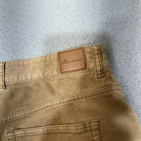 Peter Millar Pants Mens 36x28 Beige Chinos Corduroy Crown Superior Golf‎ Casual - Picture 16 of 16
